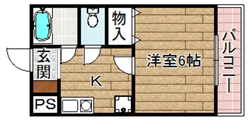 1Kの間取り画像