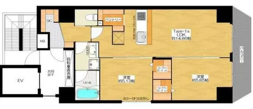 BANIX北堀江【6階】の間取り