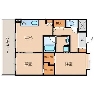 プラマー5番館【2階】の間取り