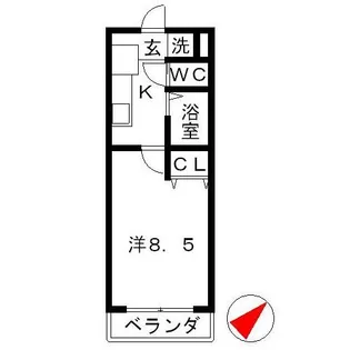 APEX FLAT【1階】の間取り