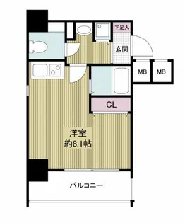 アーバンフラッツ難波東【3階】の間取り