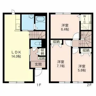 シャーメゾン アカシア【00101号室】の間取り