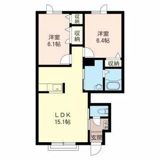 シャーメゾン アカシア【00105号室】の間取り