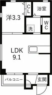 カーサヴェルデ(Casa Verde)【3階】の間取り