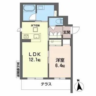 リラフォート江坂【0101号室】の間取り