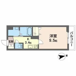 シャーメゾン オーク八戸ノ里【2階】の間取り