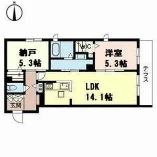 シャーメゾン 和【0102号室】の間取り