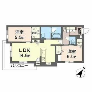 ヘミングウェイ【0201号室】の間取り