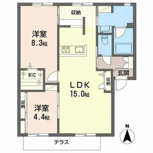 コートビレッジ【0101号室】の間取り