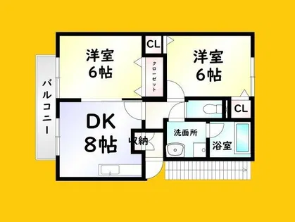 ファミール葛原Ⅰ【2階】の間取り