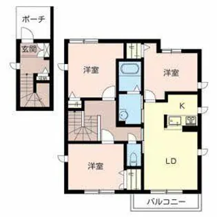 ル・デパールIII【0201号室】の間取り