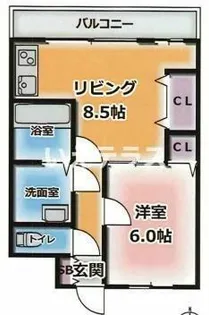 ユニバーサルビル【5階】の間取り