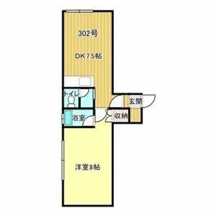 北33条ビル【302号室】の間取り