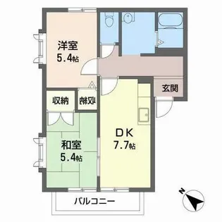 アイエフハイツ水波町IV【0201号室】の間取り