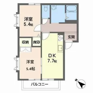 アイエフハイツ水波町IV【0201号室】の間取り