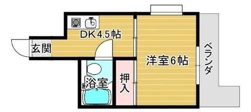 東洋プラザ蒲生【6階】の間取り