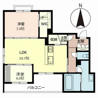 クレスティーク桂【0302号室】の間取り