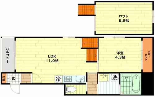 グランデュオSATO【1階】の間取り