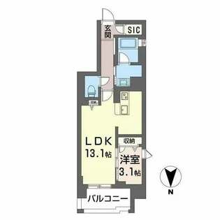 セリーニ オルニス【1101号室】の間取り