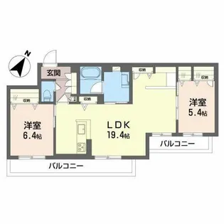 シンワマンション eins【0302号室】の間取り