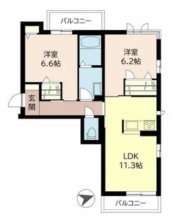 Baan Mukonoso【0201号室】の間取り