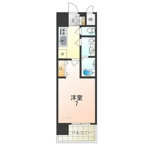 大阪府大阪市西淀川区野里2丁目【マンション】の間取り