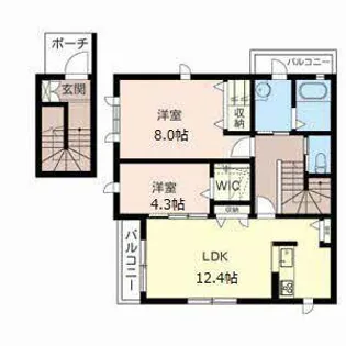 CoCo 上ノ丸【0203号室】の間取り