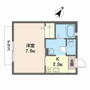 メナージュ・太子橋【0106号室】の間取り