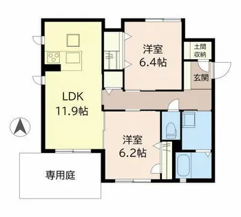 シャーメゾン ビオラ【0102号室】の間取り