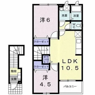 ラフレシールⅠ【2階】の間取り
