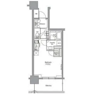 ザ・パークハビオ堂島【7階】の間取り