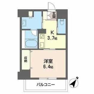 YAMATE435【0305号室】の間取り