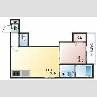 アーバンヴィラ平野【104号室】の間取り