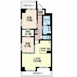 カラバサス【0402号室】の間取り