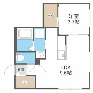 シティレジデンス月寒西【4階】の間取り