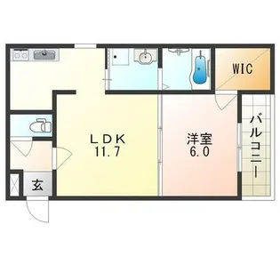 大阪府八尾市南本町6丁目【アパート】の間取り