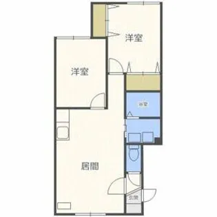 テムデック上篠路【201号室】の間取り