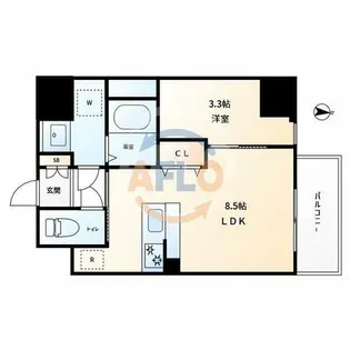 ArtizA京橋WEST【3階】の間取り