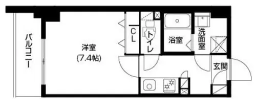 ラムール玉造【7階】の間取り