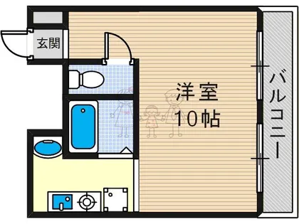 ウエムラグレース田辺駅前【9階】の間取り
