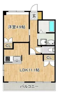 ネオレジデンス広川【2階】の間取り