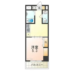 クレイドル西田辺【9階】の間取り