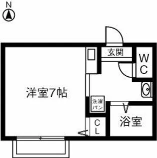 EAST COURT 小池【202号室】の間取り