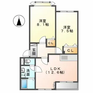 ハイム・ハピネス【2階】の間取り