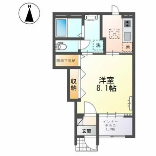 ウインフォート【1階】の間取り