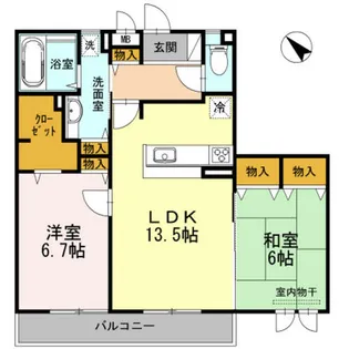 大阪府吹田市山田東4丁目【アパート】の間取り