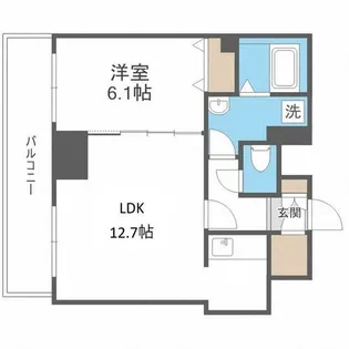 ティアラタワー中島倶楽部【25階】の間取り