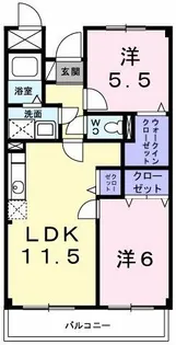 ポレール伊川Ⅱ【3階】の間取り