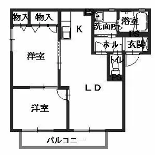 サニーサイドC【C201号室】の間取り