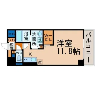 スティングレイつるま【6階】の間取り